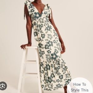 Tie-Strap Babydoll Midaxi Dress